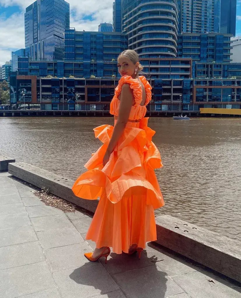 Aje Medina Crop & Skirt Set Orange Size 6 photo 4