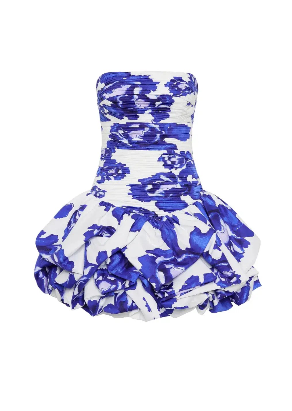 Aje Violette Bubble Hem Mini Dress Boldly Blooming Cobalt Size XS / AU 6 photo 4