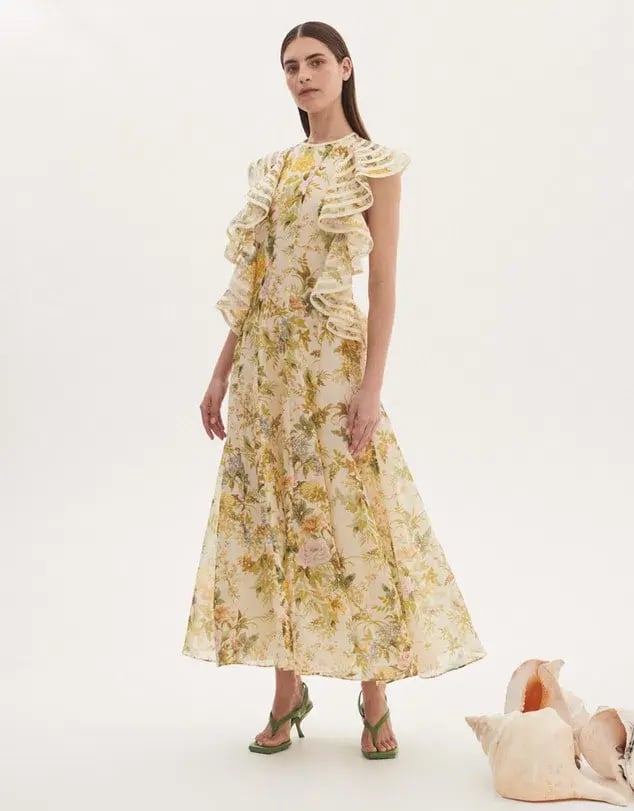Alemais Eden Flounce Midi Dress Multi Size 8 photo 8
