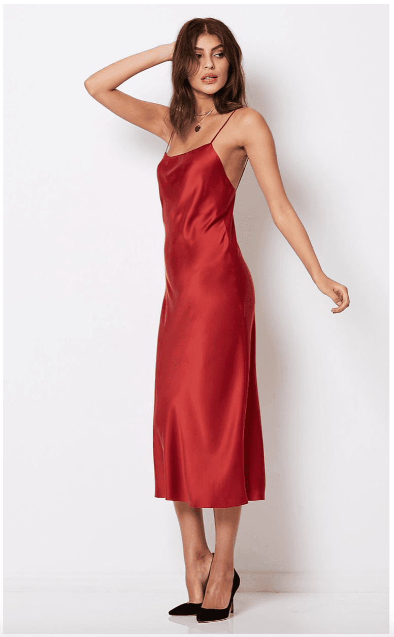 Bec & Bridge Girl Talk Slip Dress Crimson Size 4 photo 2