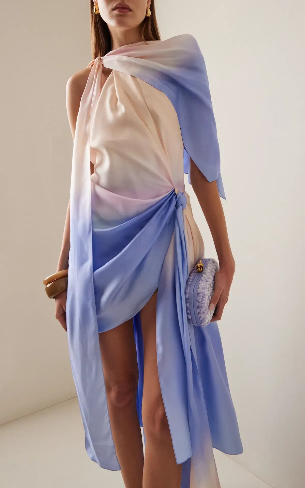 Zimmermann Natura Scarf Mini Dress in Blue Fields Size 0 / AU 8 photo 2