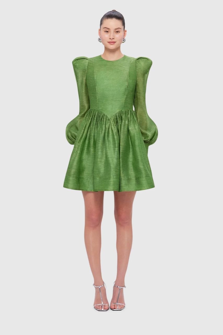 Leo Lin Elena Structured Shoulder Mini Dress - Tropical photo 3