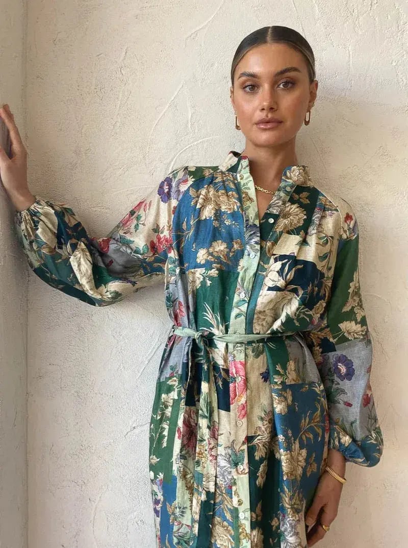 Alemais Loretta Patchwork Shirtdress Print Size 8 photo 4