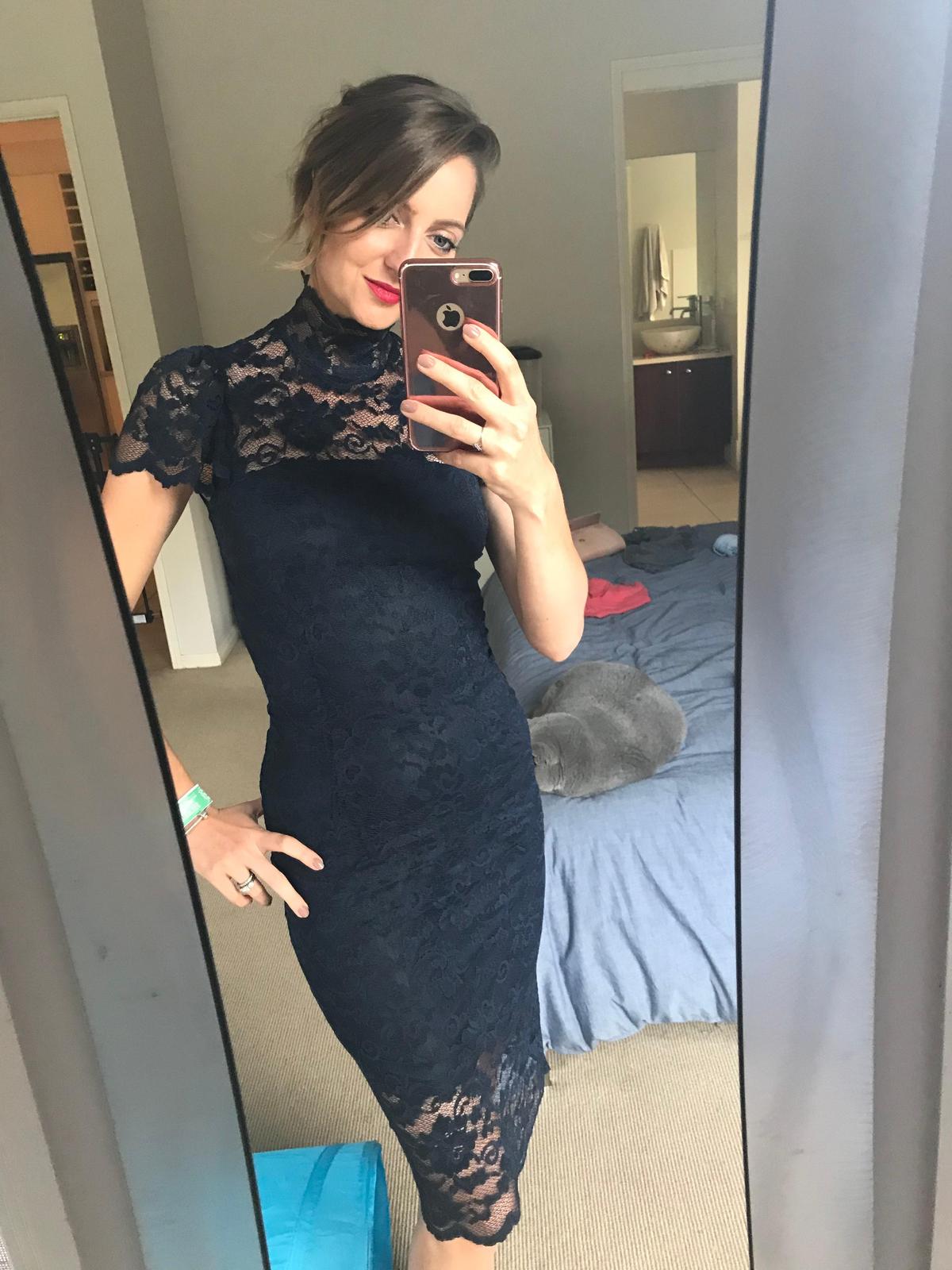 Ganni Flynn Stretch-Lace Turtleneck Dress size 6 photo 6