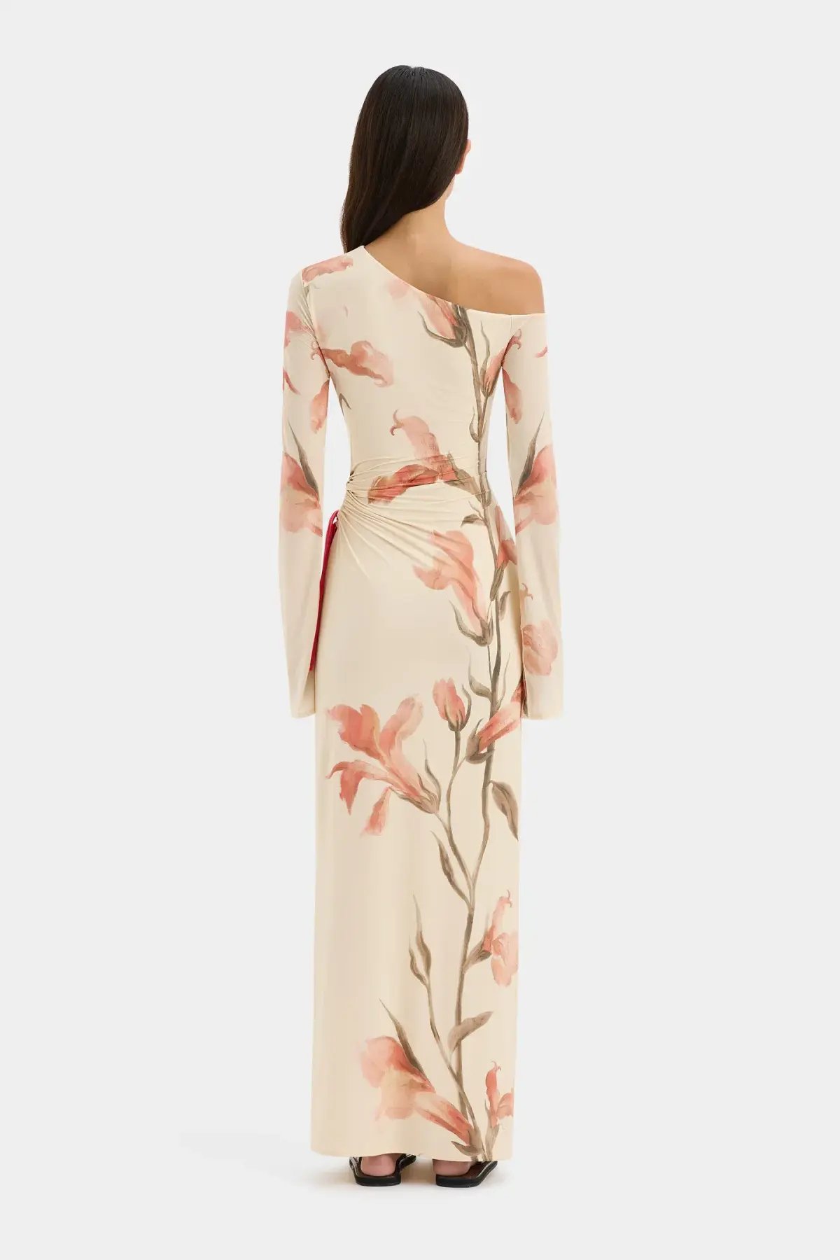 Sir the Label Hana Tie Maxi Dress Gladioli Print Size 1/Au 8 photo 2