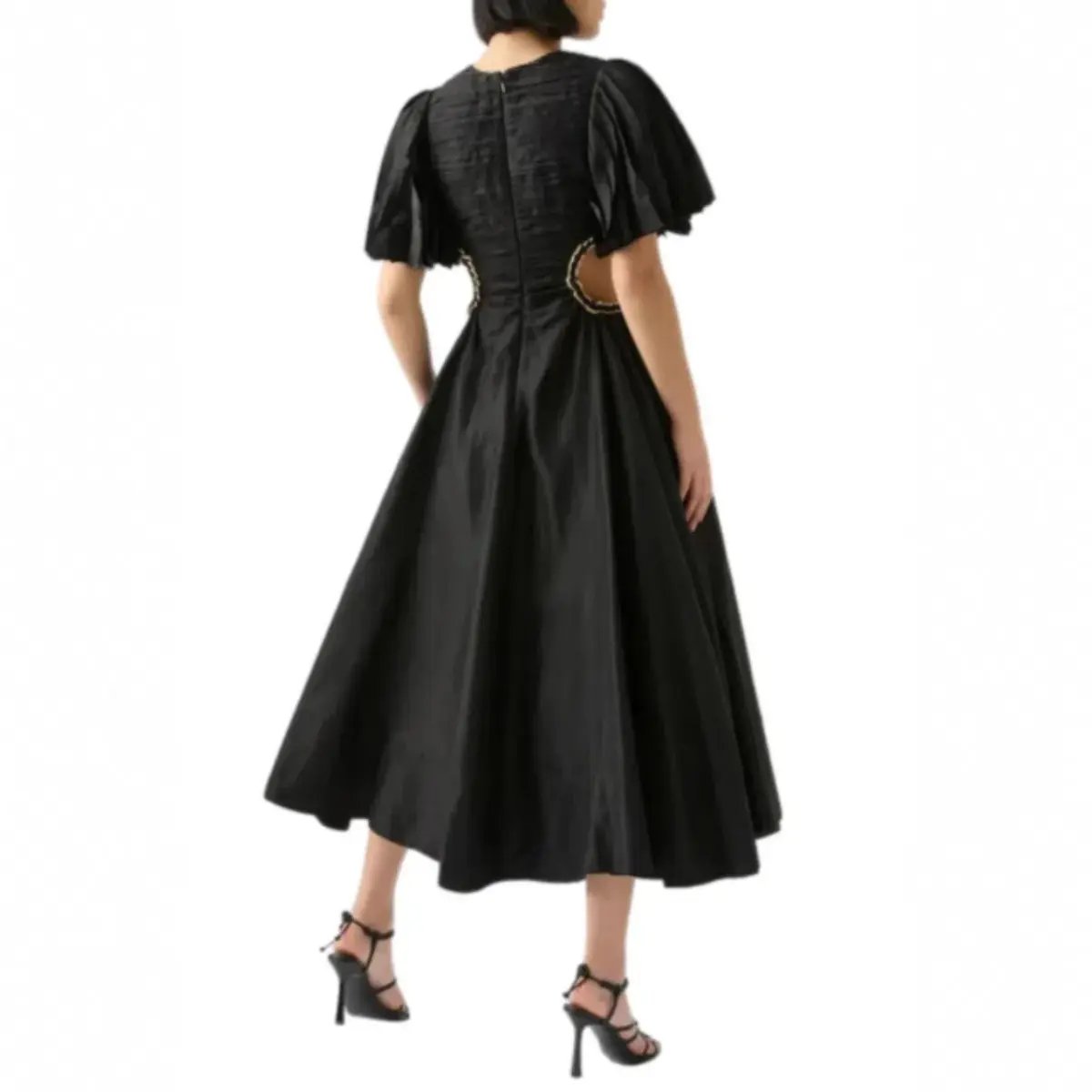 Aje Monica Chainlink Midi Dress Black Size AU 14 photo 3
