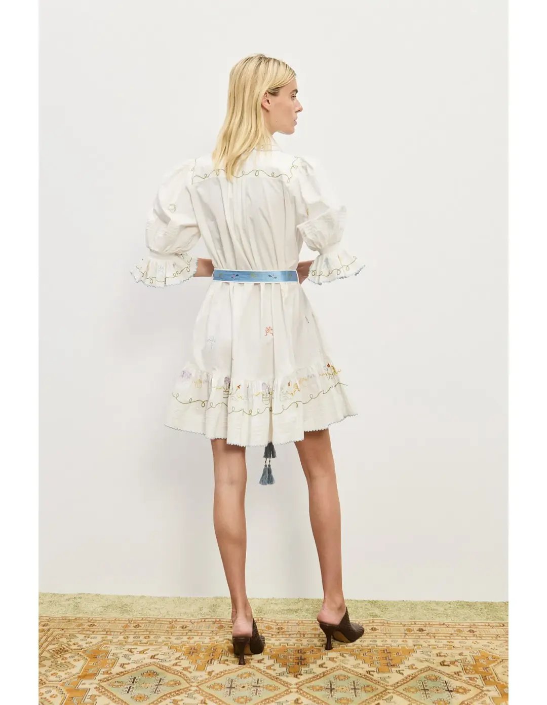 Alémais Giulia Embroidered Mini Dress Size 12 photo 3