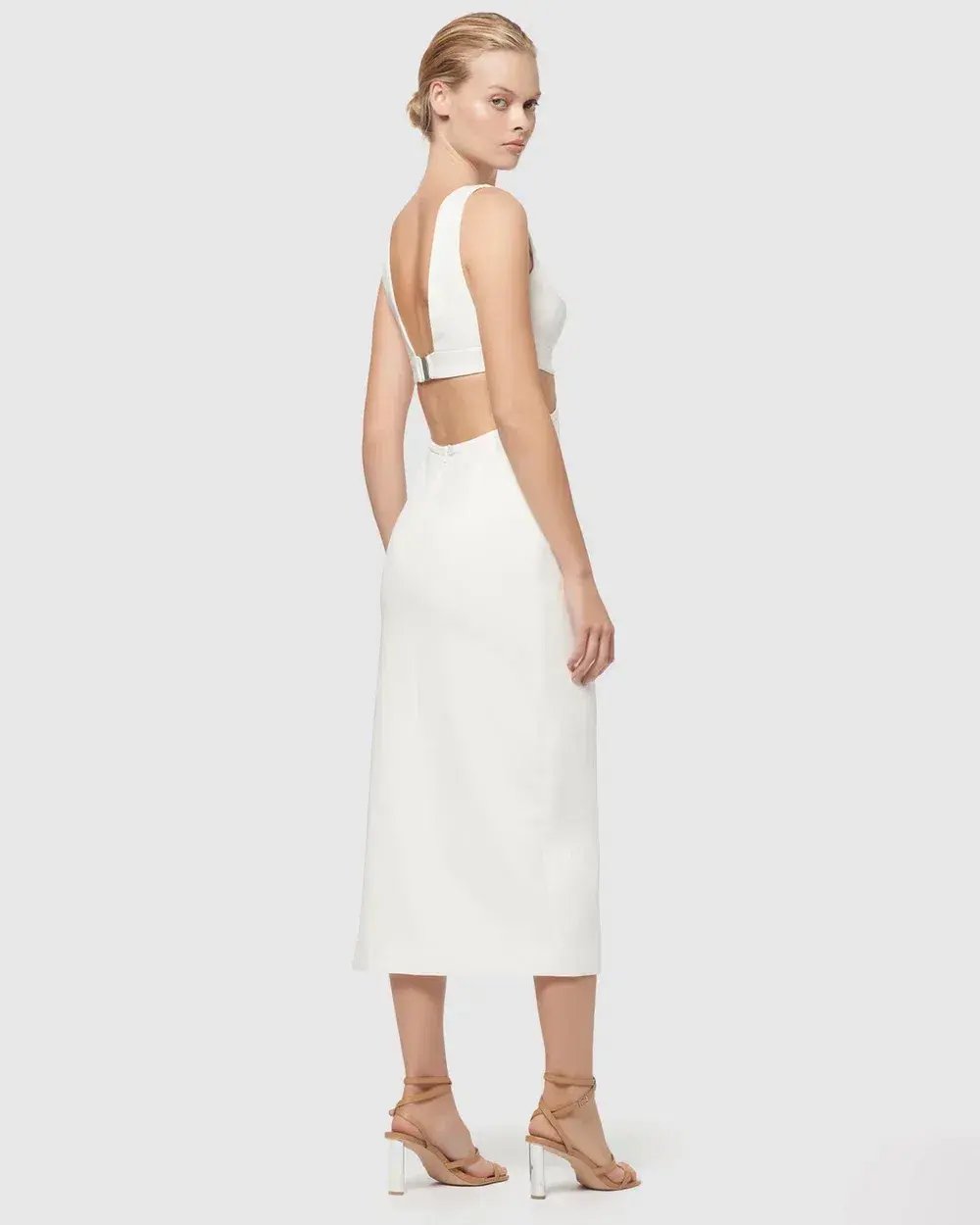 Manning Cartell Forbidden Fruit Midi Cut Out Dress White Size AU 6 photo 2