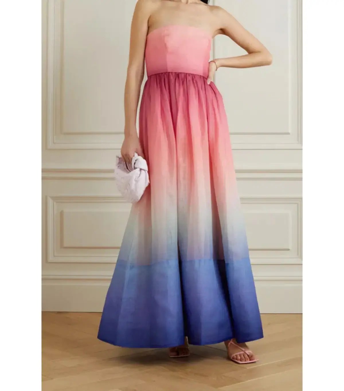 Zimmermann Postcard Strapless Maxi Dress Ombre Size 2 / AU 12 photo 2