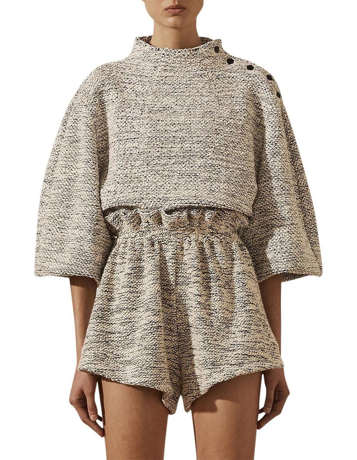 SHONA JOY | Maxwell Funnel Neck Sweater & Paperbag Shorts | Size 6 photo 3