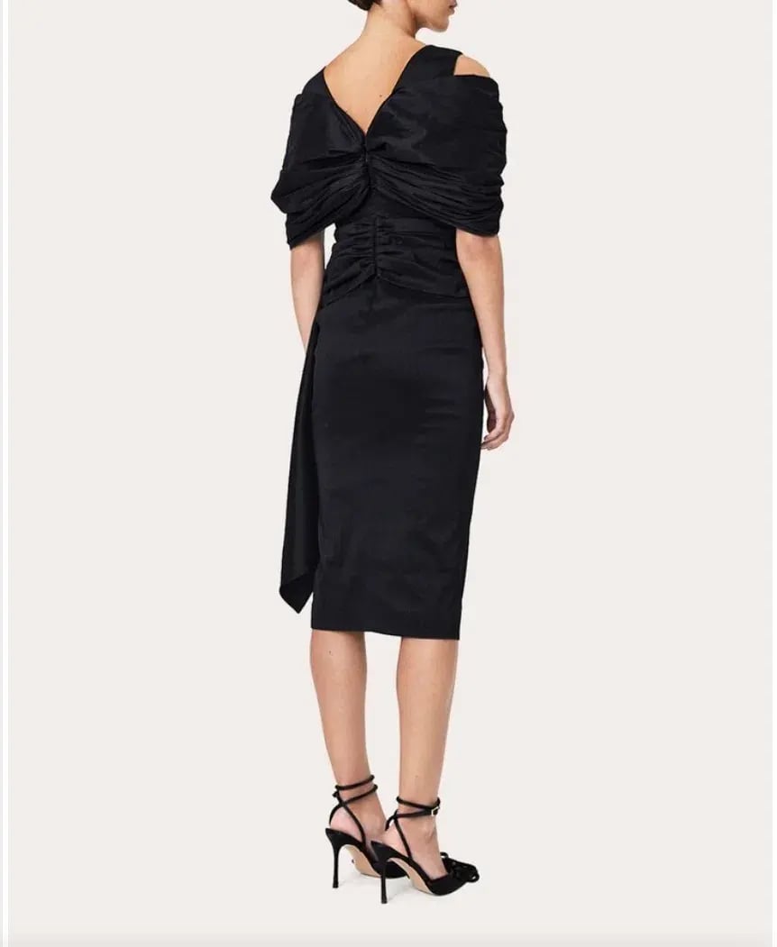 Rachel Gilbert Riccardo Midi Dress Black Size 4 / AU 14 photo 3
