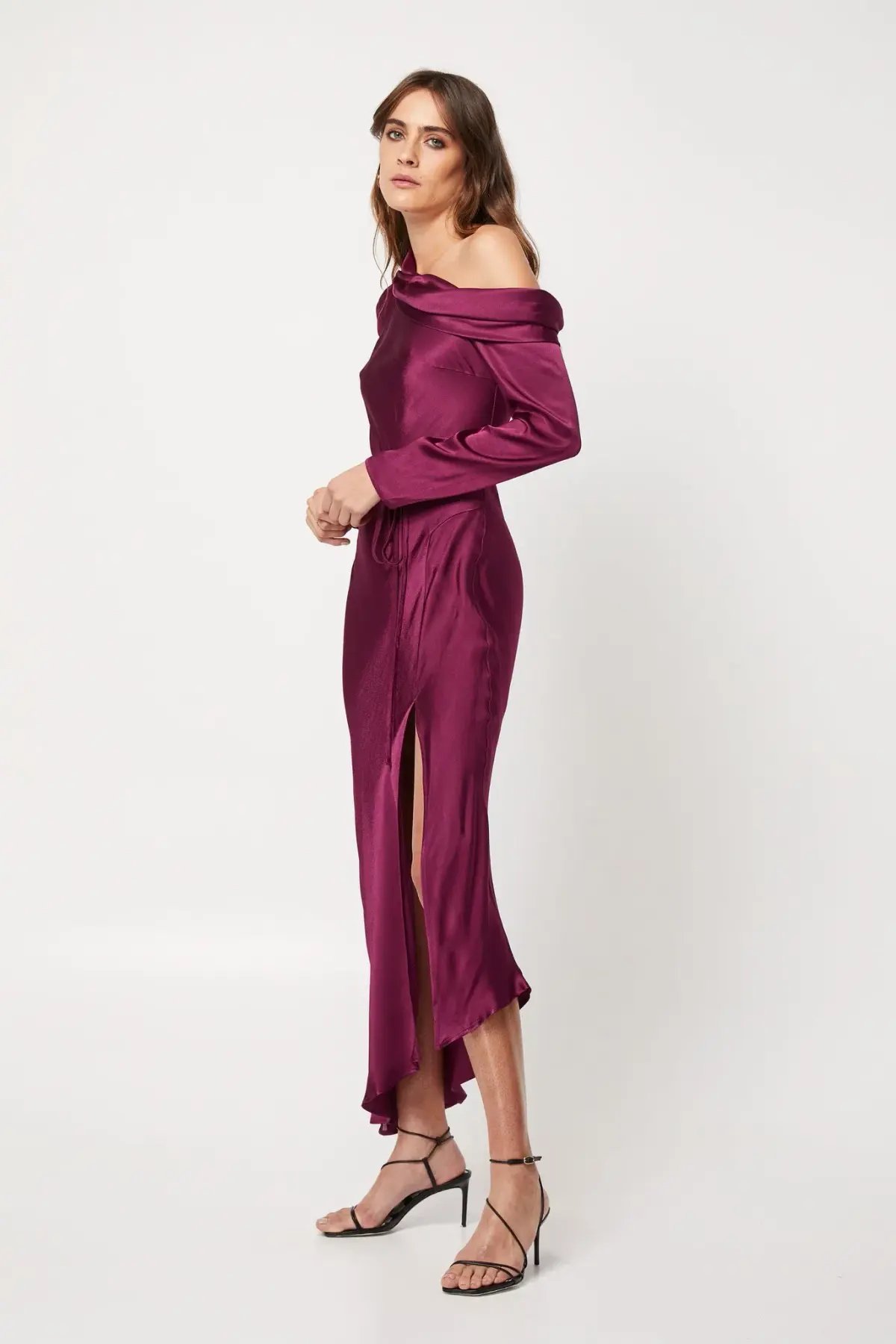Mossman The Motion Dress Burgundy Size 8 photo 3