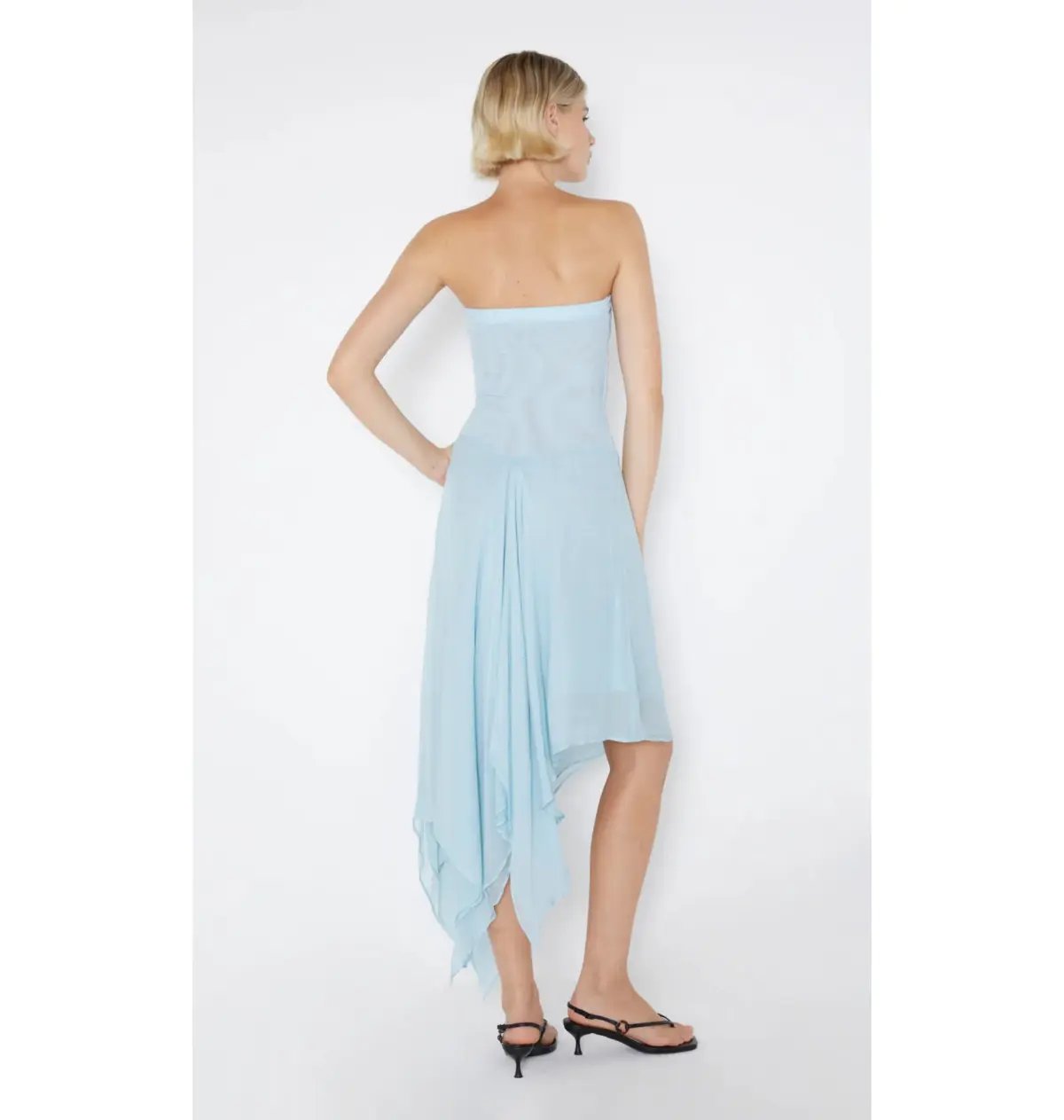 Bec & Bridge Elzette Strapless Midi Dress in Dolphin Blue Size AU 8 photo 3