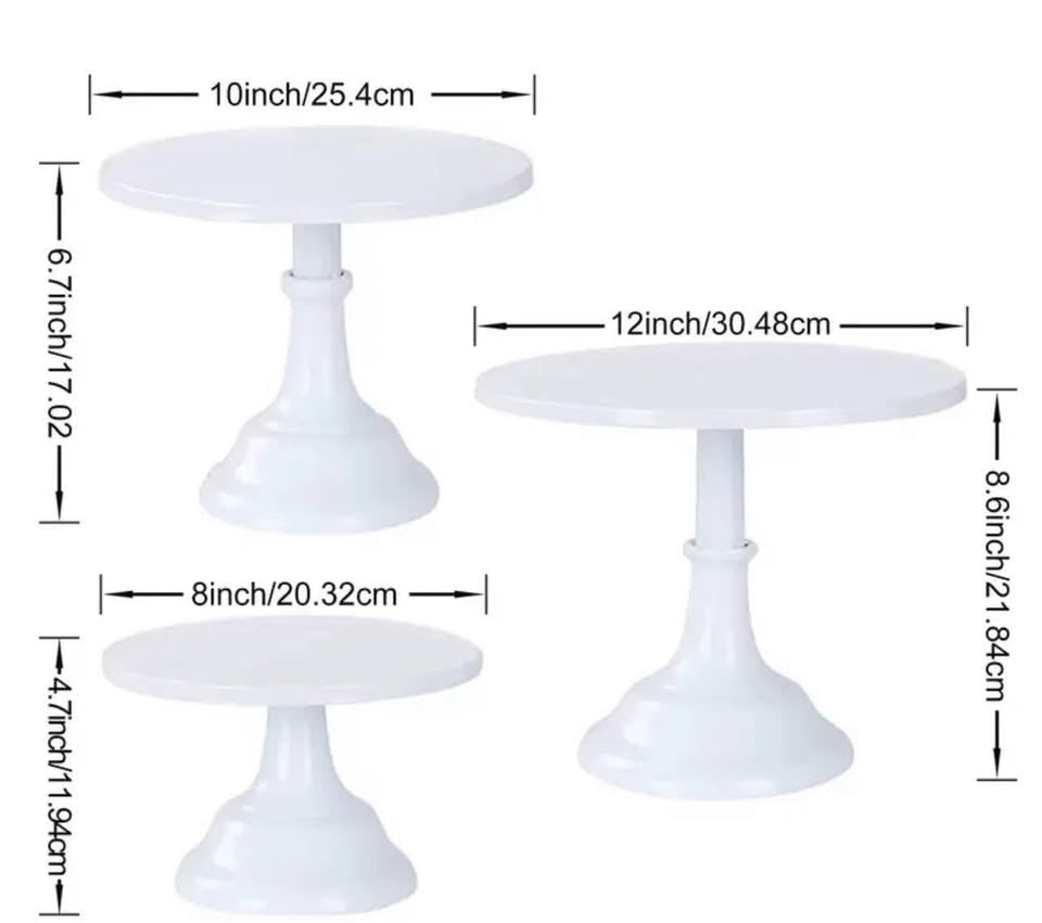 Event Hire - cake/ dessert stands 3pcs all colours available photo 8