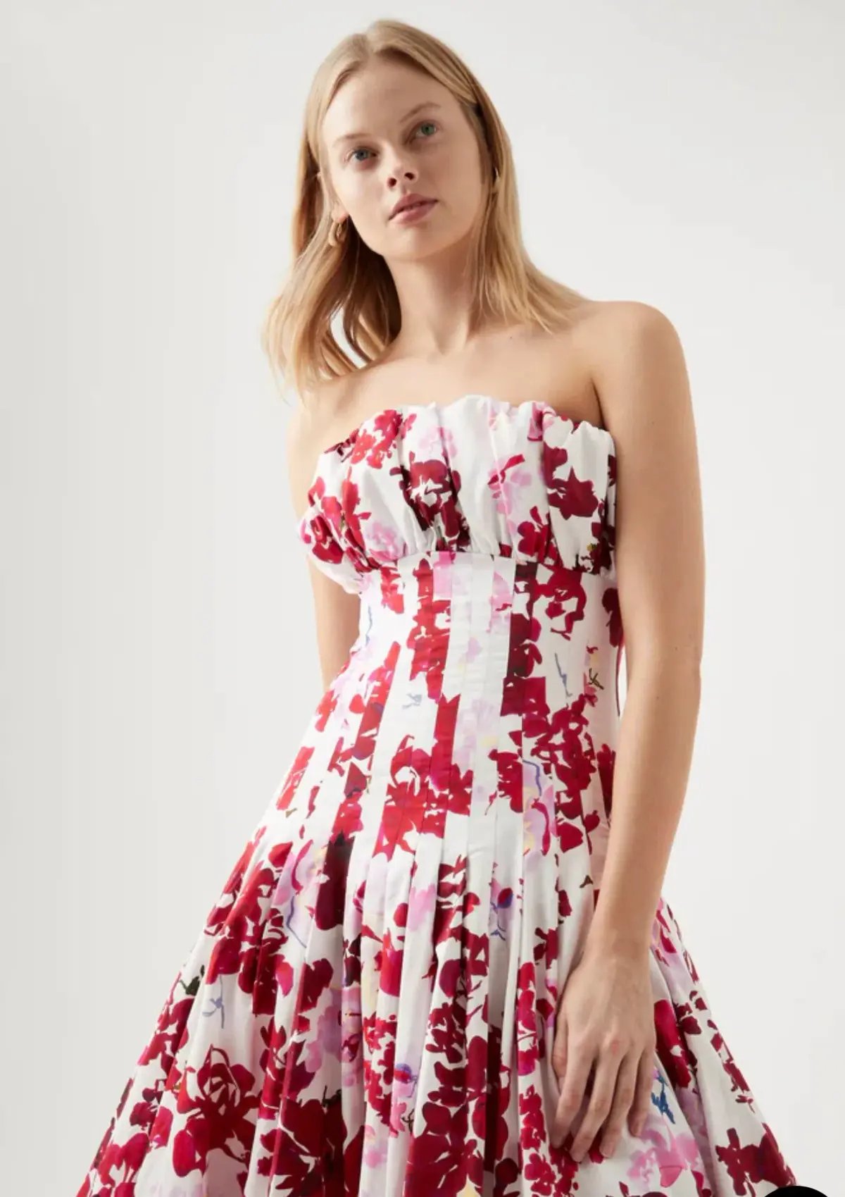 Aje Mathilde Bubble Hem Dress Print Size 14 photo 5