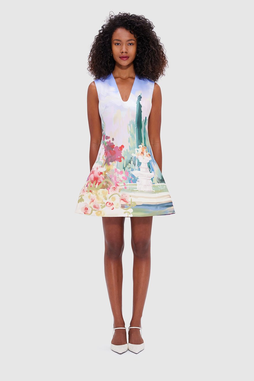 Leo Lin Briana V Neck Mini Dress - Jardin Print photo 2