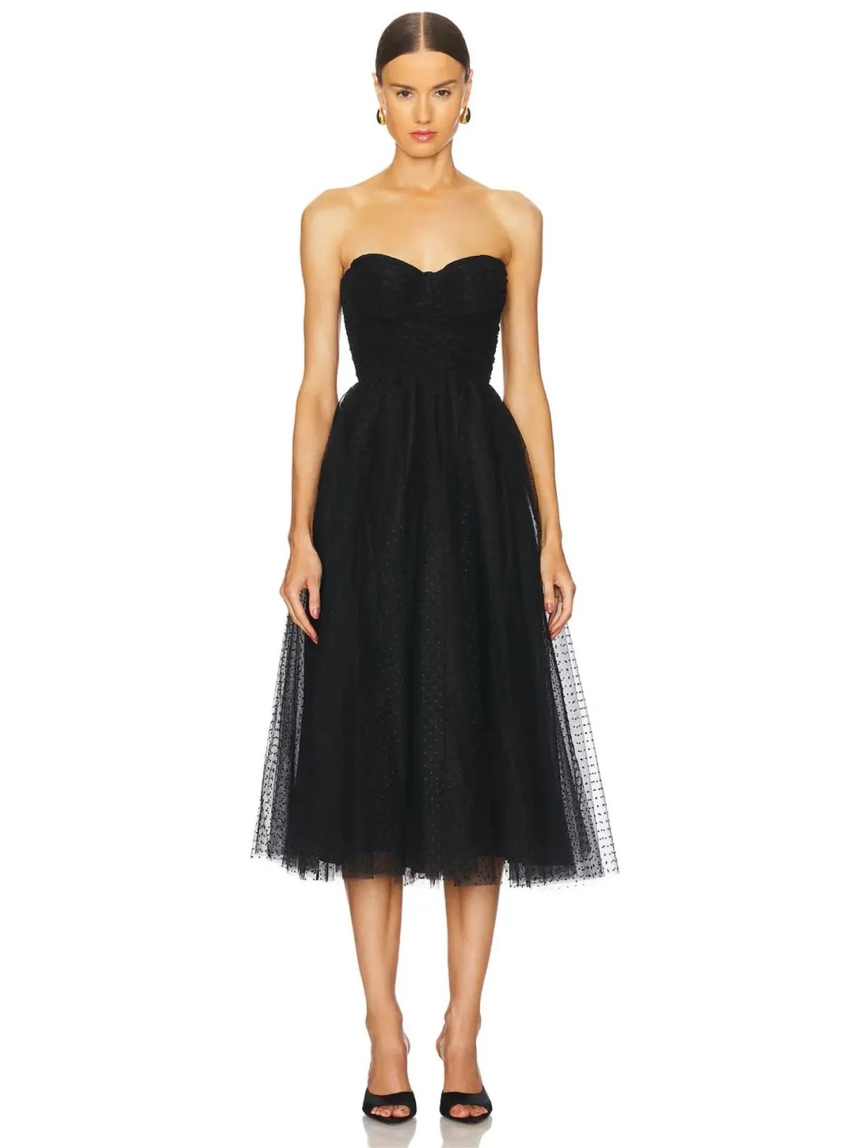 Zimmermann Tulle Midi Dress Black Size 0P / Size AU 6 photo 2
