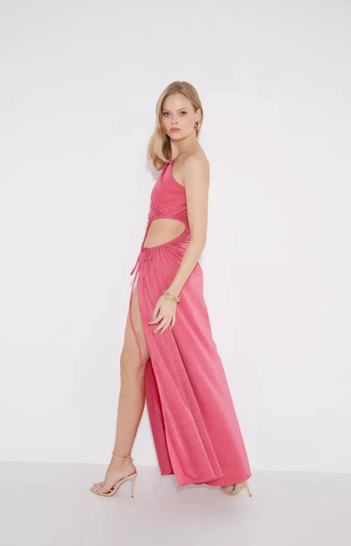 Sonya Moda Nour Shimmer Maxi Dress Pink Size AU 6 photo 2