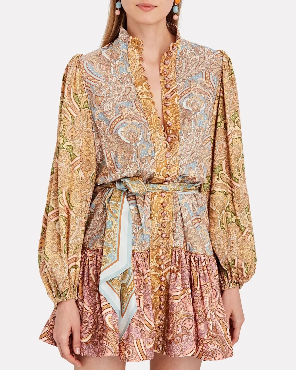 Zimmermann Tempo Silk Mini Dress Print Size 0/Au 8 photo 3