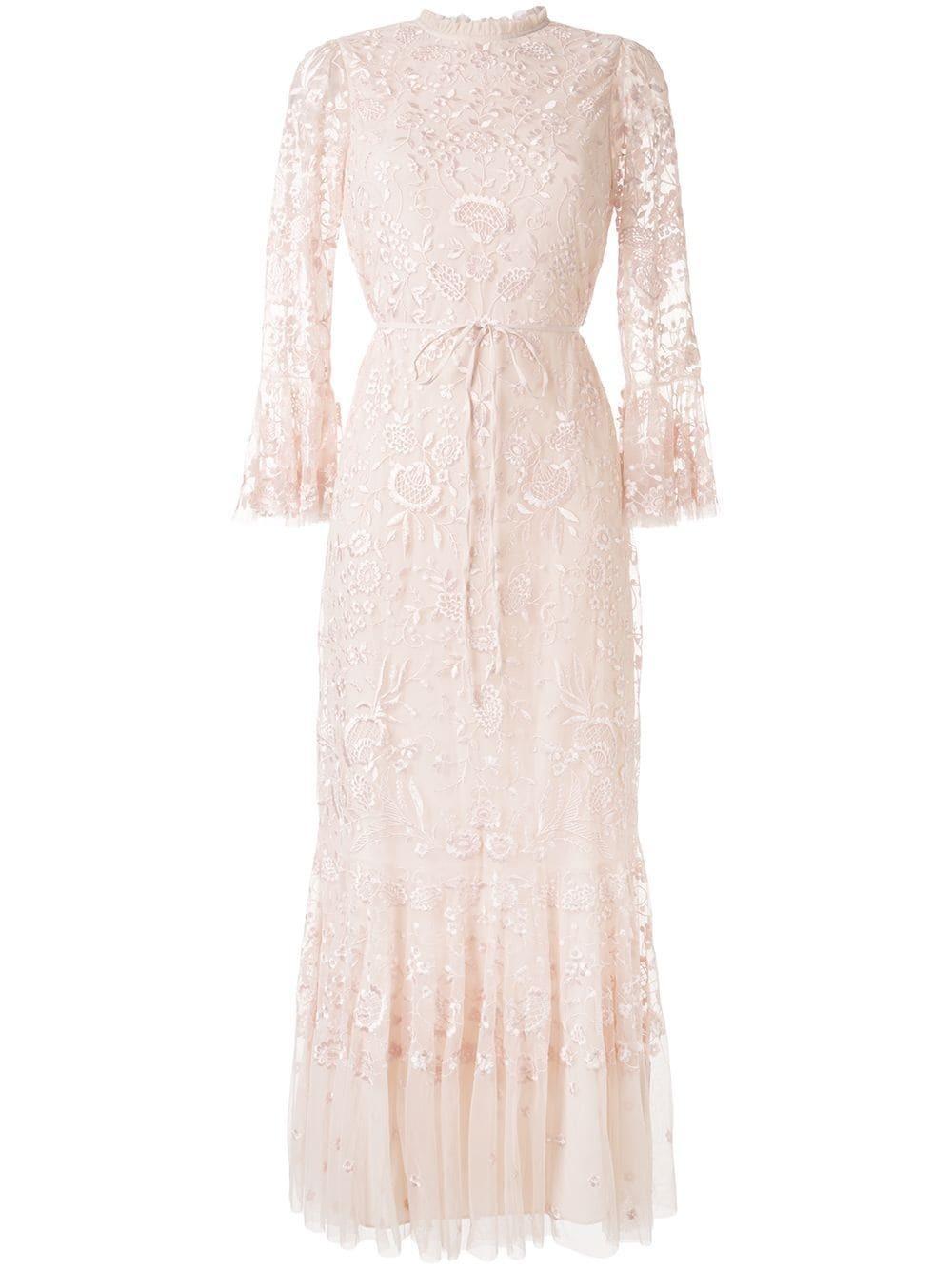 Needle & Thread sheer floral tie waist gown photo 2