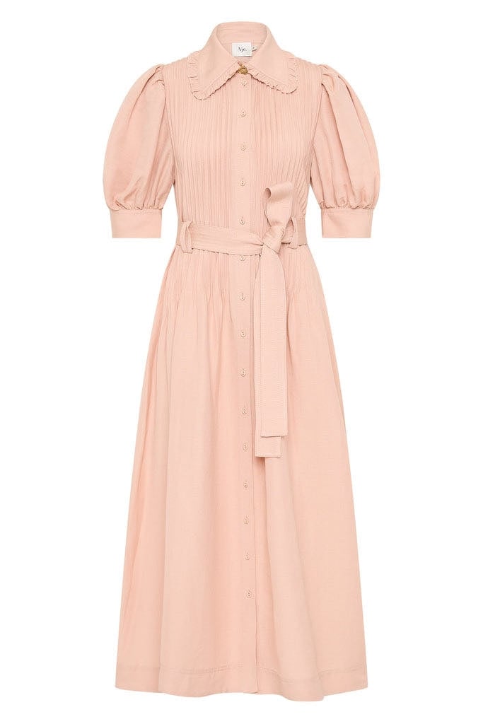 Aje Madeleine Belted Midi Dress in Blush photo 4