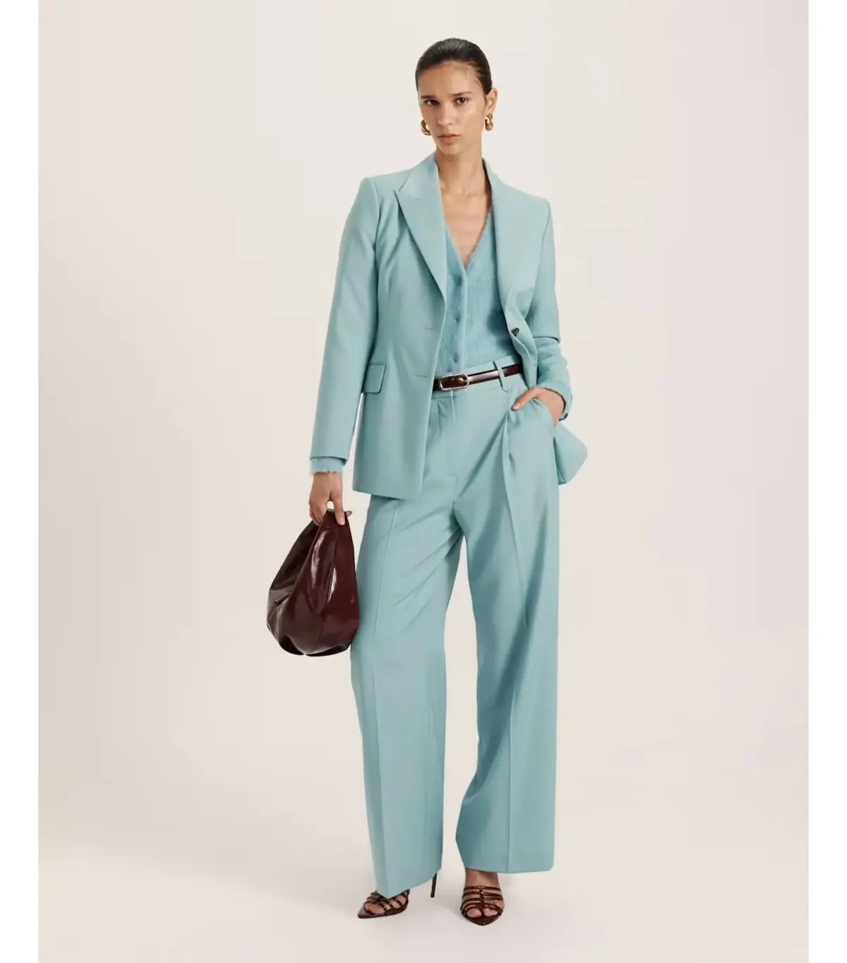 Saba Suki Classic Wool Blazer in Seafoam Size AU 12 photo 3