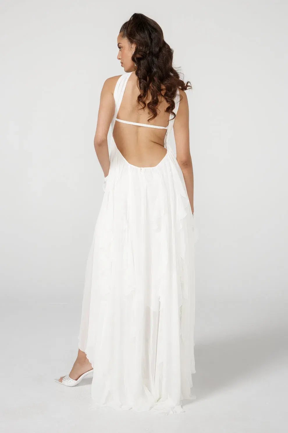 Nana Jacqueline Mariah Dress White Size 8 photo 3