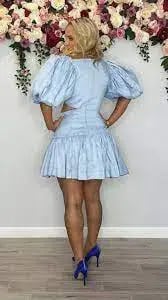 Aje Chateau Cut Out Mini Powder Blue Size 10 photo 6