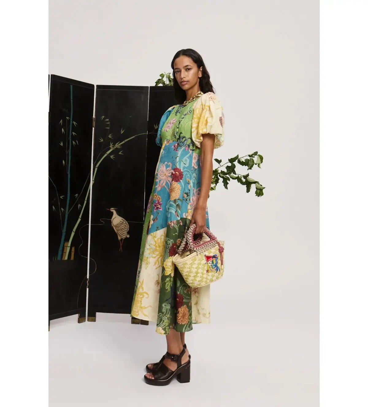 Alemais Avery Spliced Midi Dress Multi Size 10 photo 2