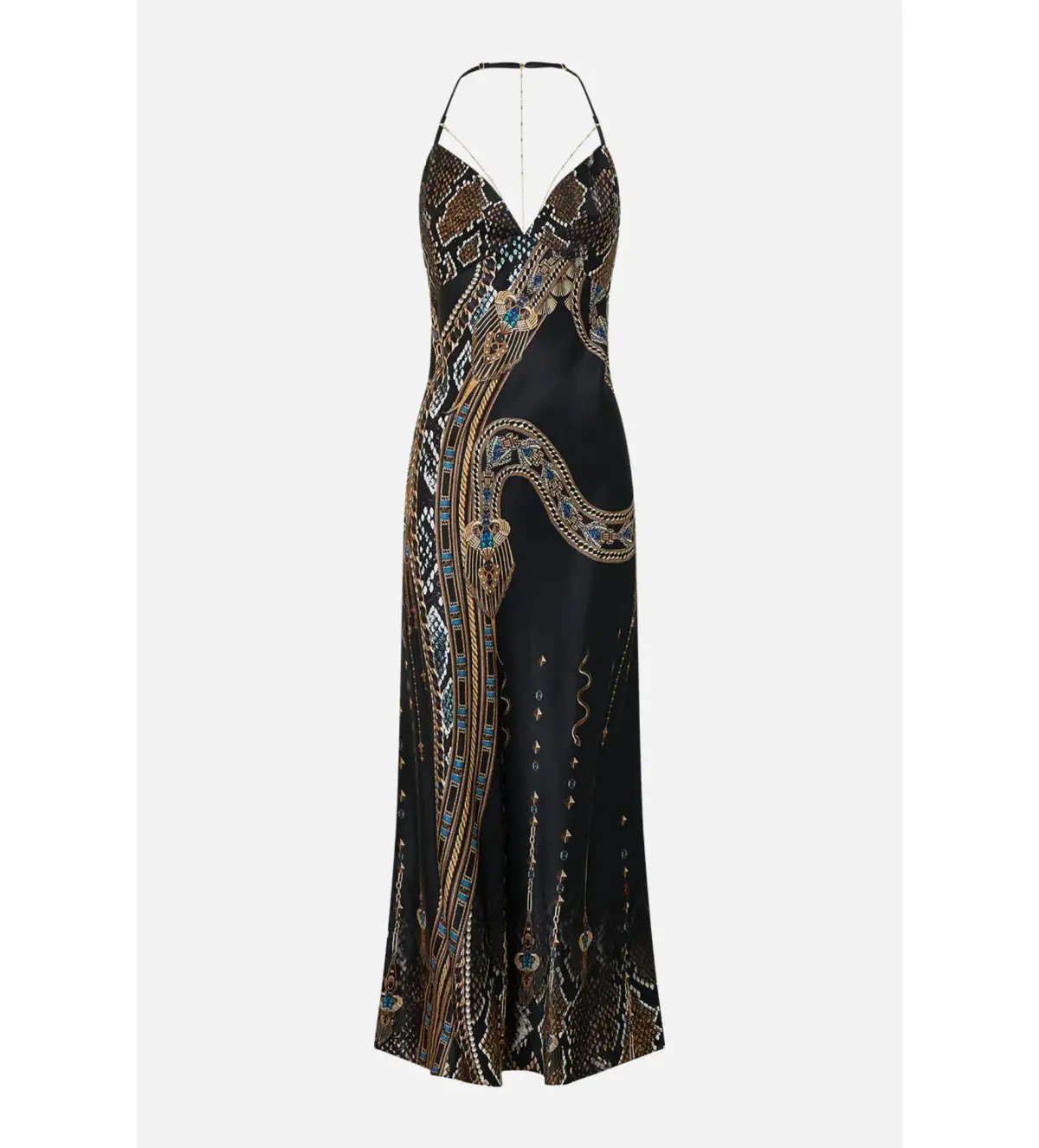 Camilla Chain Detail Slip Dress in Call Me Cleopatra Size photo 4