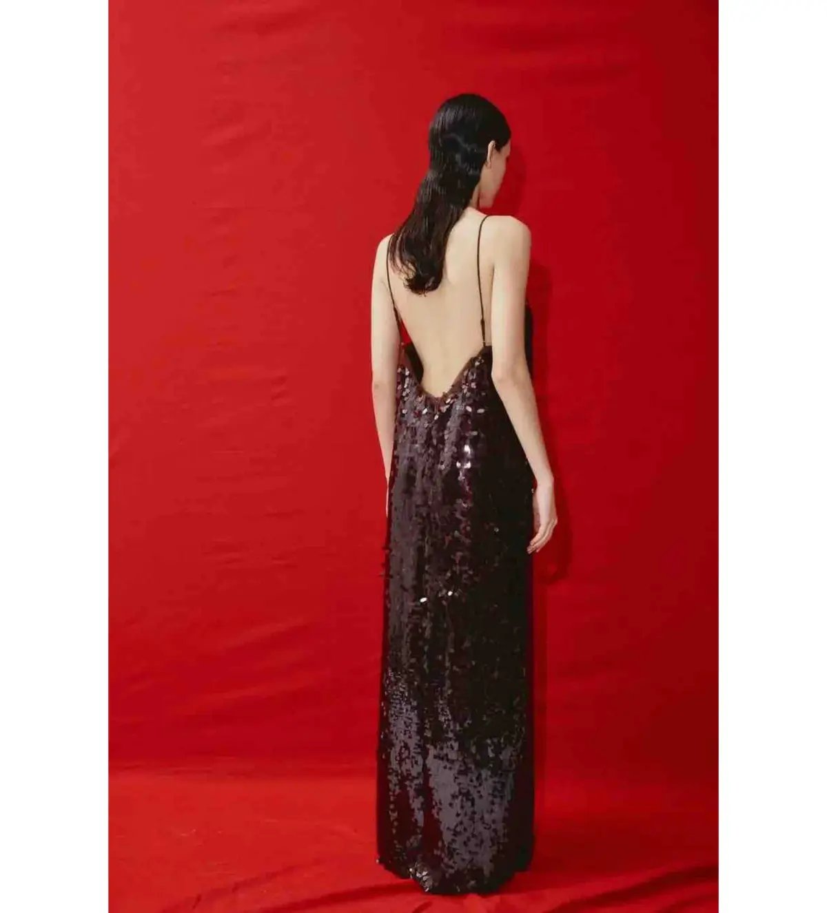 Alemais Geanie Sequin Gown In Chocolate Size 14 photo 2