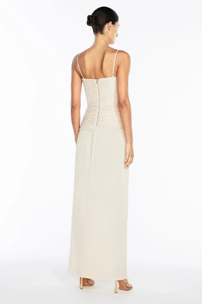 Manning Cartell Double Time Pleat Maxi Dress Nougat Size AU 6 photo 3