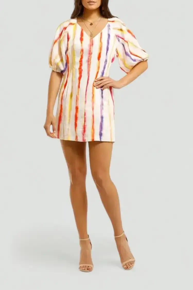 Nicholas Shaanti Dress in Brushed Rainbow Size 8 photo 3