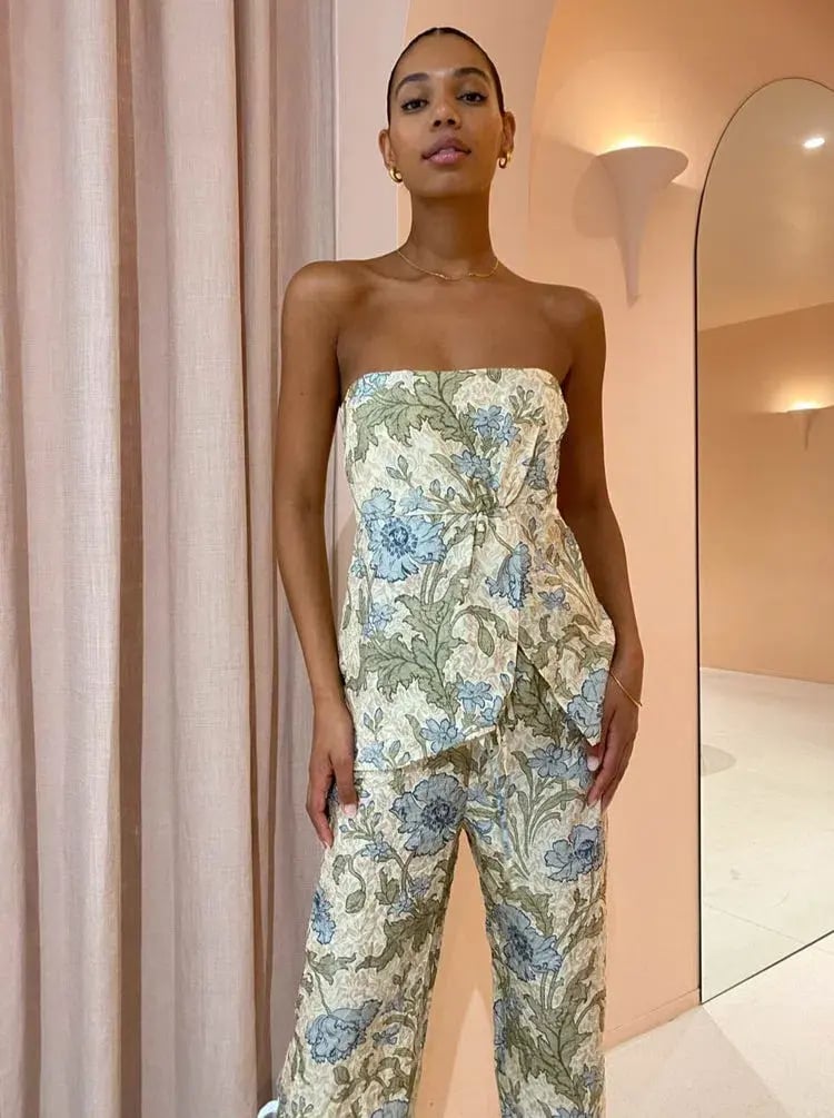 Sir The Label Maev Bustier and Pants Set Florence Floral Print Size 0/ AU 6 photo 2