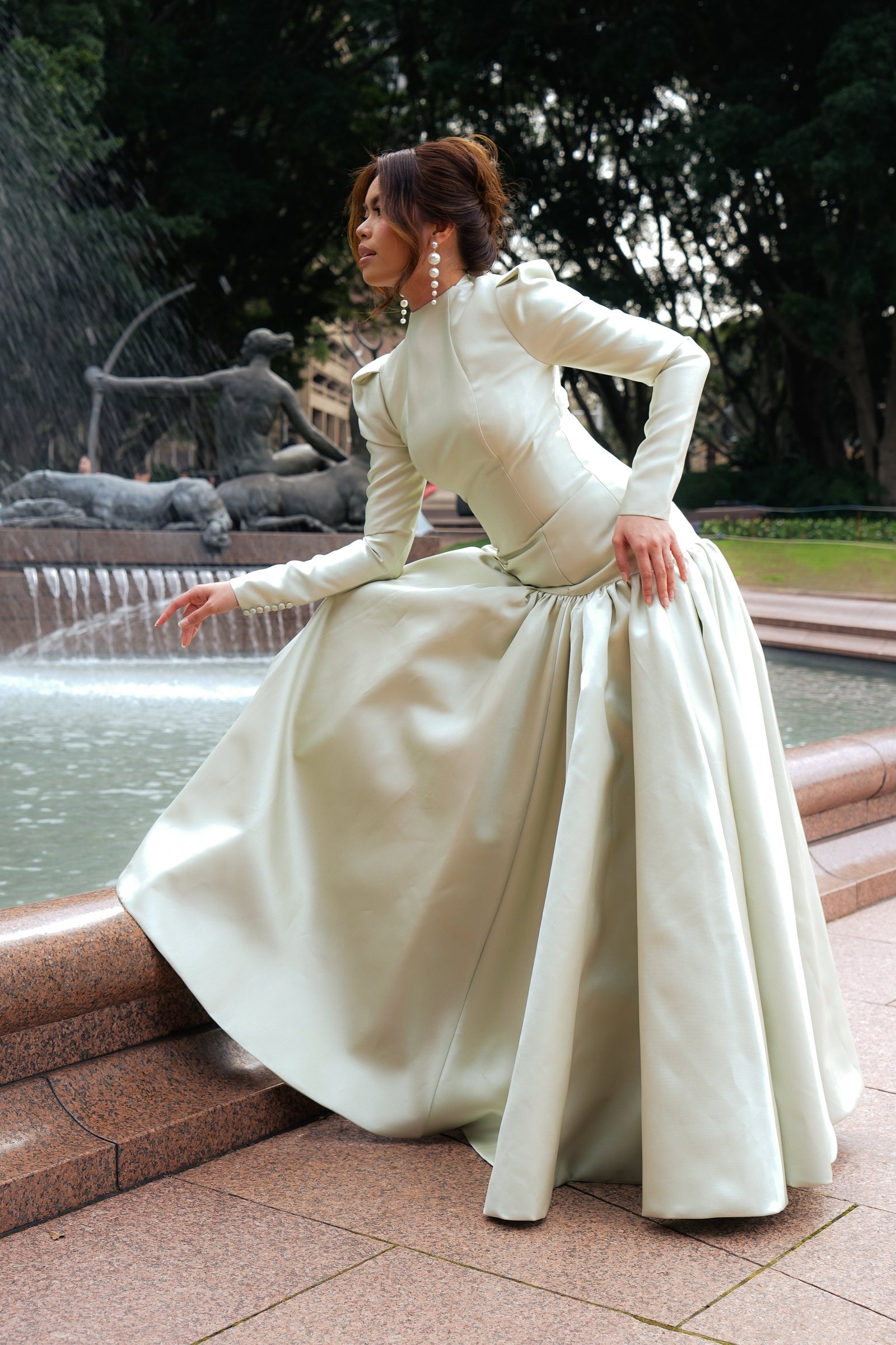 GENEVIEVE GOWN BY MY SECRET WARDROBE GREEN photo 5