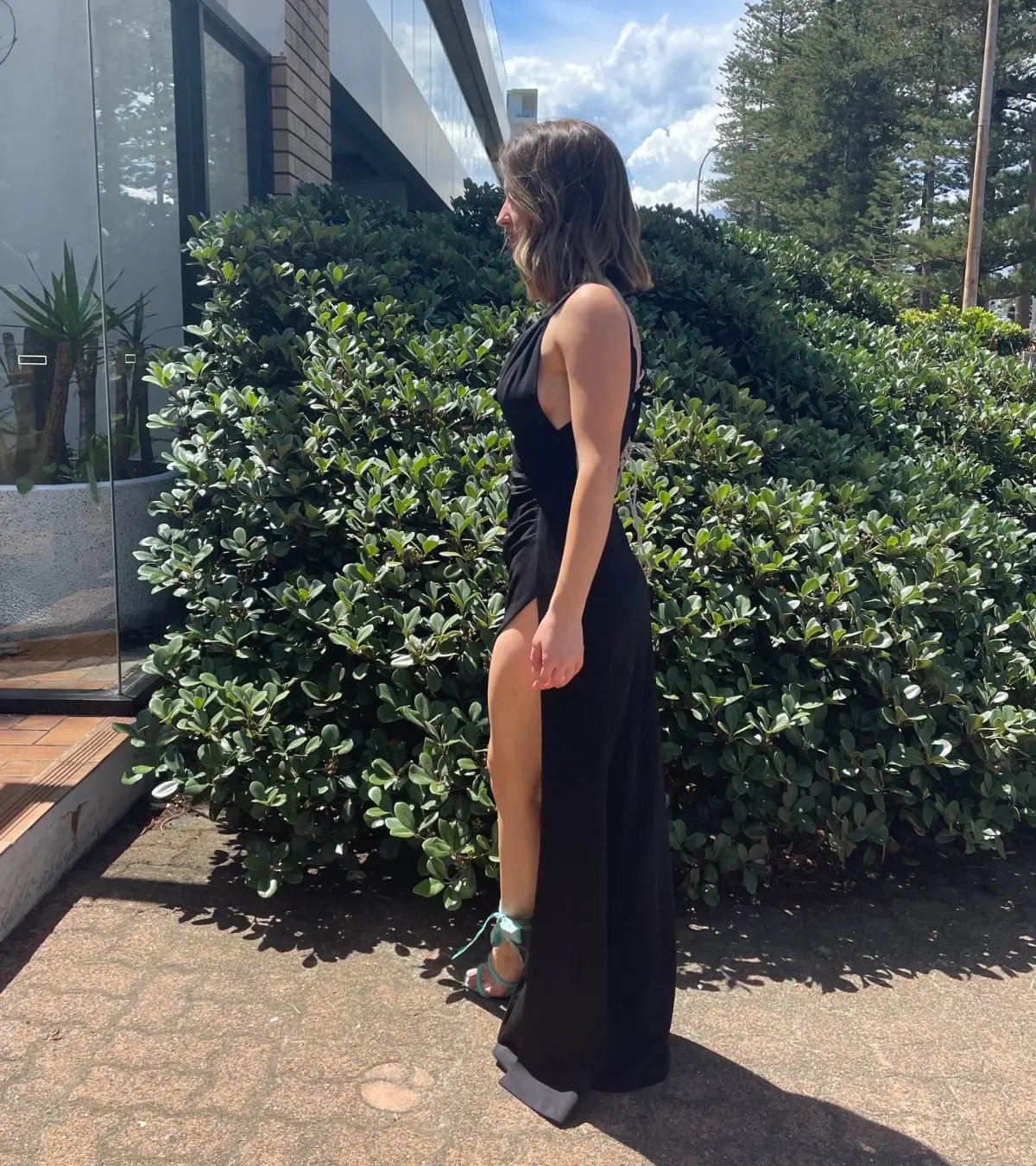 Alamour The Label Irma Low Neck Gown Black Size 8 photo 3
