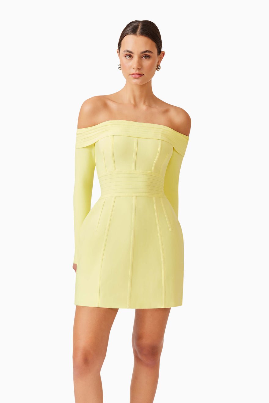 Elliatt Katlyn Mini Dress - Lemon photo 4
