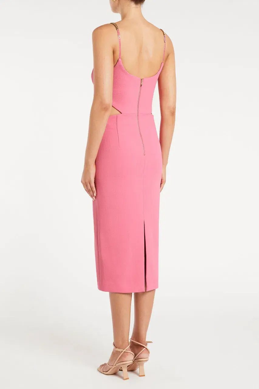 Rebecca Vallance Dulce Amore Midi Dress Pink Size 6 photo 3