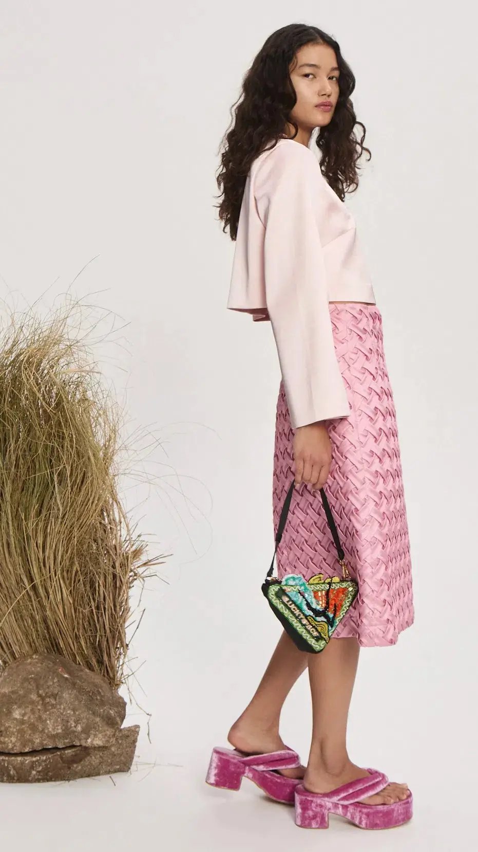 Alemais Inez Knee Length Skirt Pink Size AU 10 photo 3