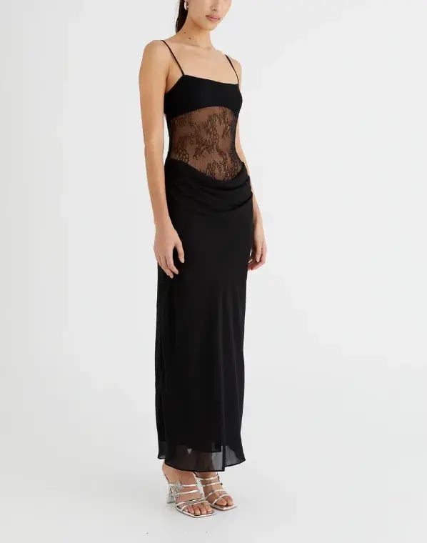 Benni Gabriel Maxi Dress Black Size 6 photo 2