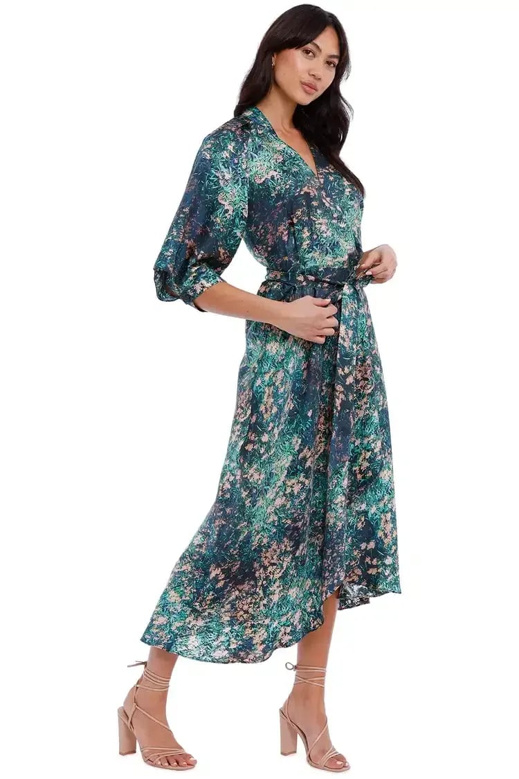 Ginger & Smart Night Grass Wrap Dress Multi Print Size 12 photo 3