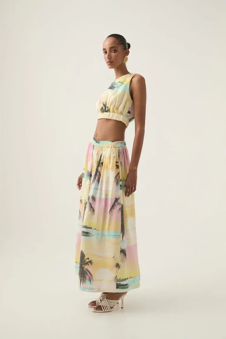 Aje Nicolette Maxi Skirt and Nicolette Elasticated Top size 8 photo 2