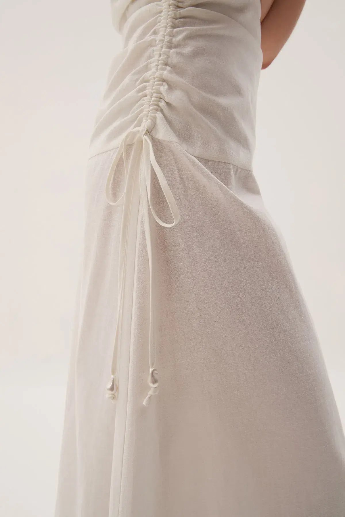 Aje White Daze One Shoulder Maxi Dress White Size AU 6 photo 6
