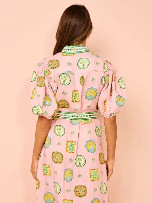 Alemais Porcelain Shirtdress Multi Size 10 photo 3