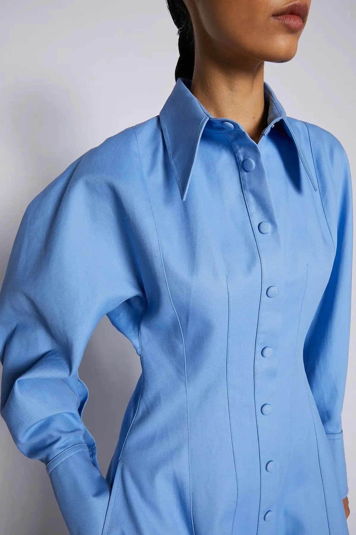 Scanlan Theodore Double Cotton Dress Blue Size AU 8 photo 4