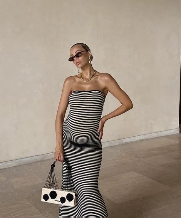 The Wolfgang Sunmor Knit Maxi Dress Black/White Size 10 photo 3