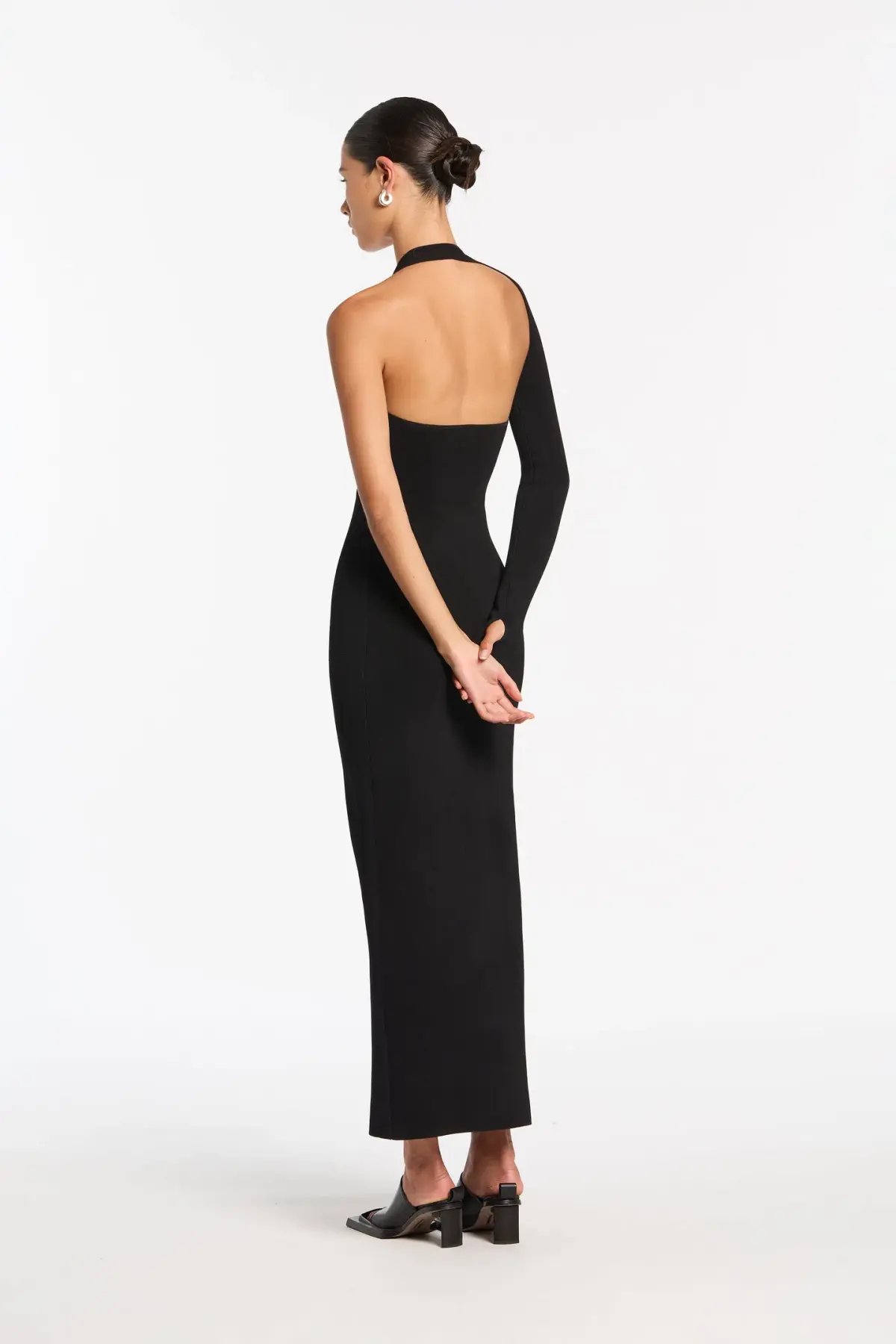 Sir the Label Manifesto Sleeve Midi Dress Black Size 8 photo 3