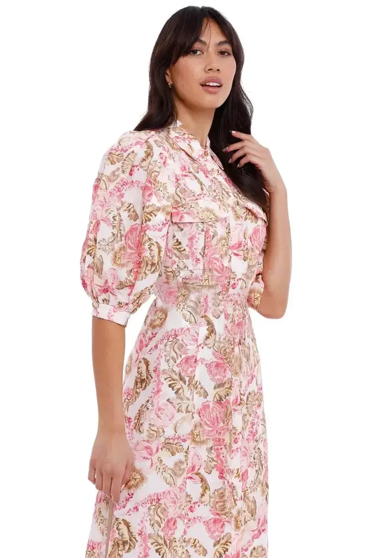 Significant Other Deanna Dress Sangria Floral Multi Print Size 14 photo 4