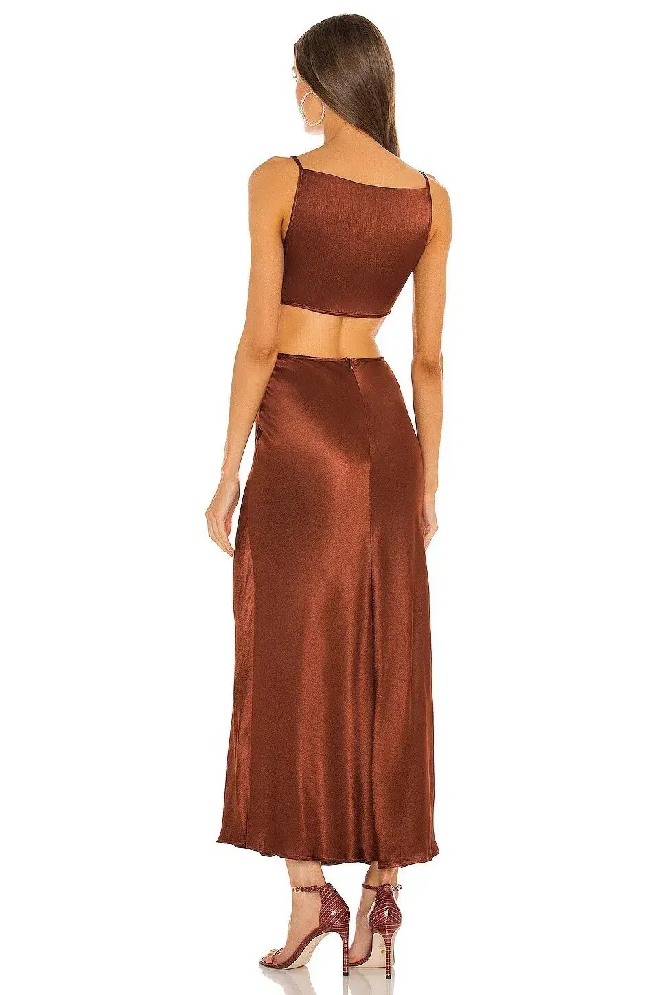 Bec & Bridge Camila Cut Out Dress Brown Size 8 photo 2