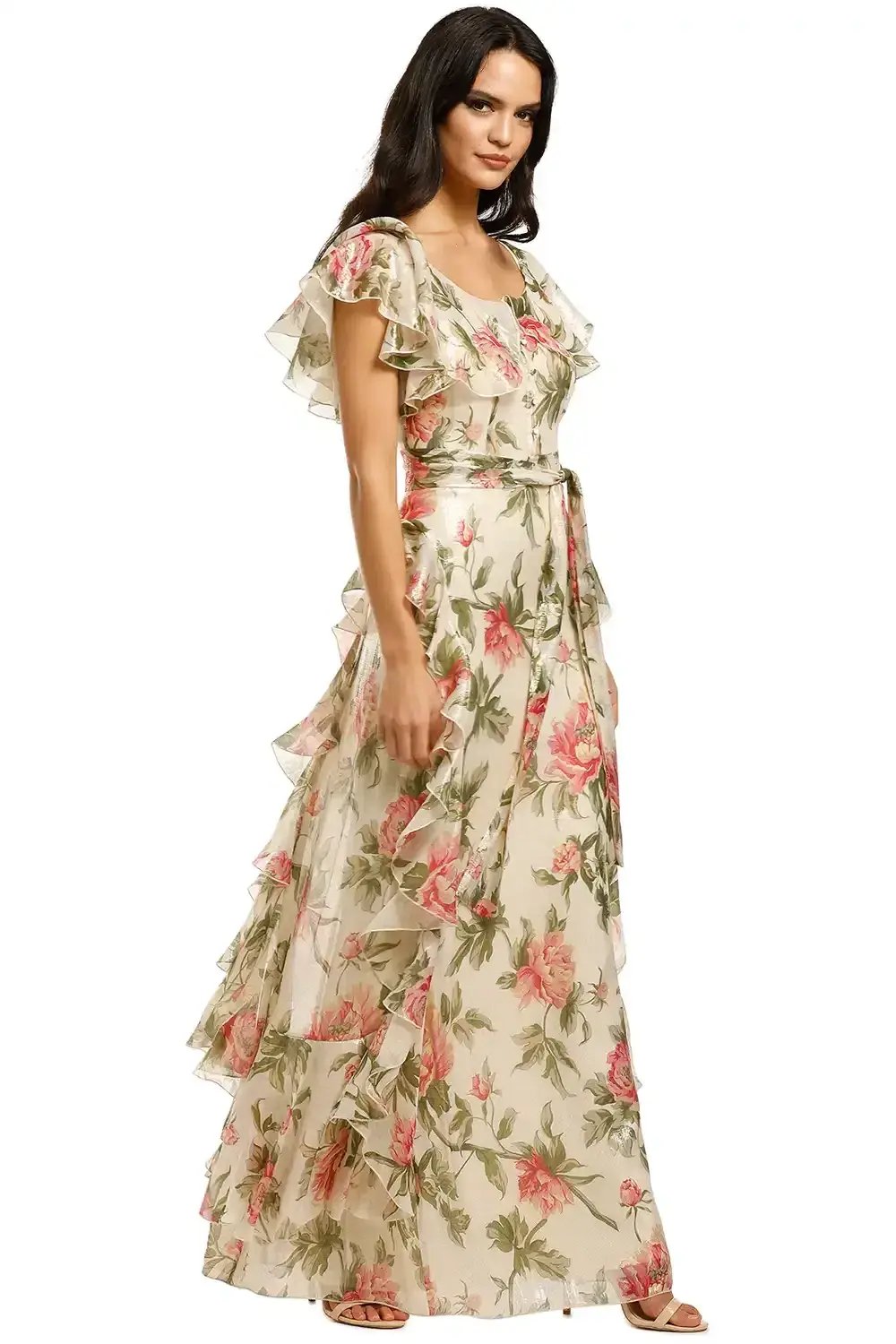 Alice McCall Salvatore Gown Gold Print Size 10 photo 2